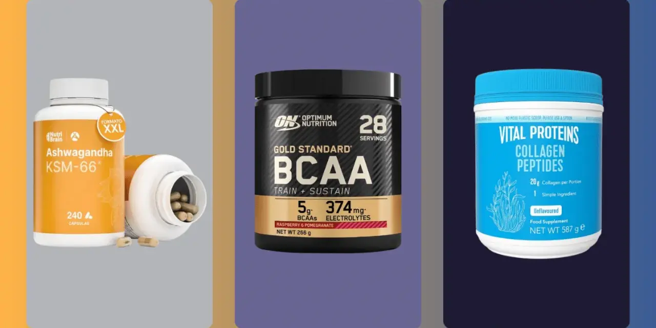 Descubre los mejores suplementos para ganar masa muscular: Ashwagandha, BCAA y Colágeno. ¡Potencia tu entrenamiento!