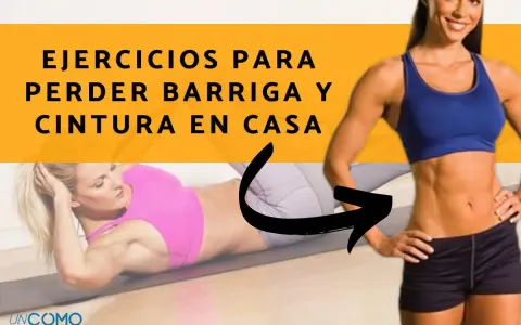 Mujeres haciendo ejercicios para perder barriga y cintura en casa.