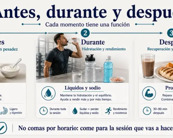 Antes: carbohidratos para energía sin pesadez. Es la mejor pre workout food.