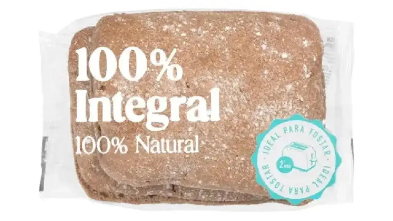Pan 100% integral y natural, ideal para tostar. Descubre cuál es el pan más sano para tu dieta.
